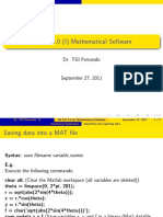 IM 512 3.0 (I) Mathematical Software: Dr. TGI Fernando