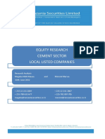 Equity Research Cement Sector Local Listed Companies