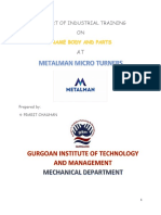 A Report of Industrial Training Mohit Jangra