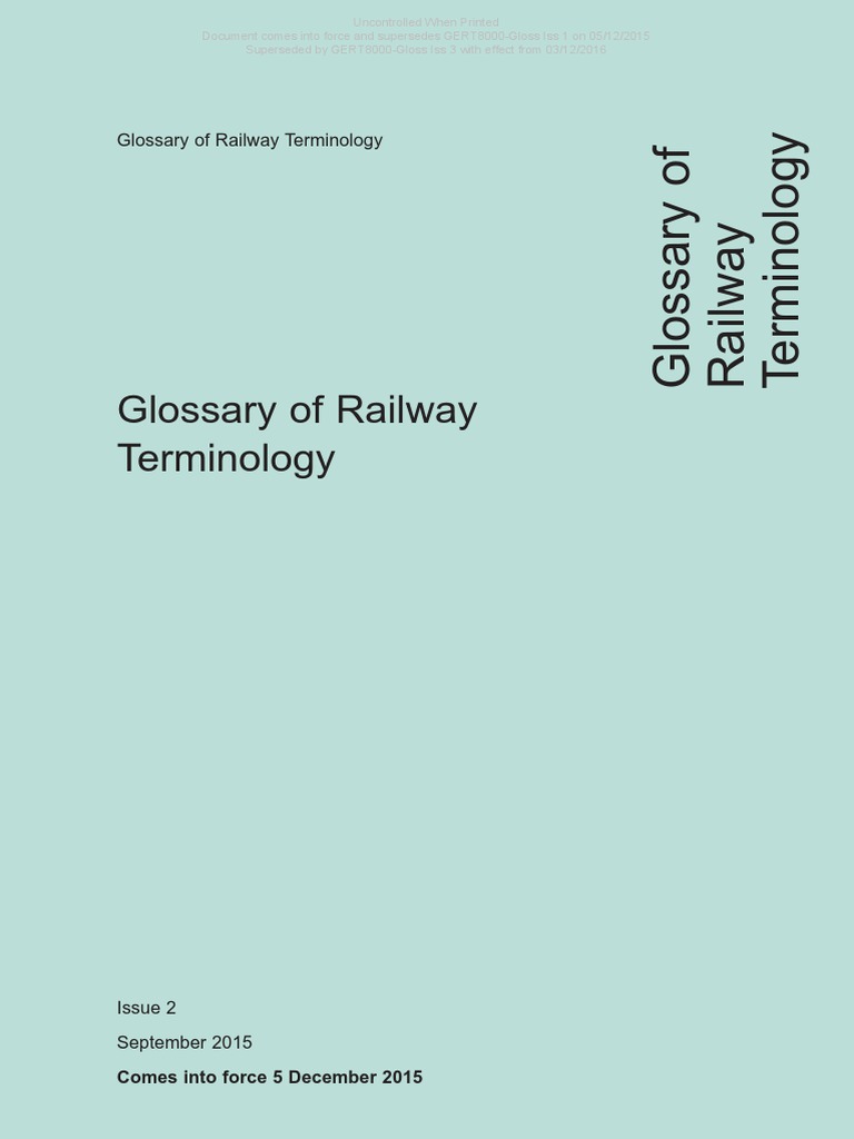 GERT8000Glossary of Railway Terminology PDF Train Rail Transport