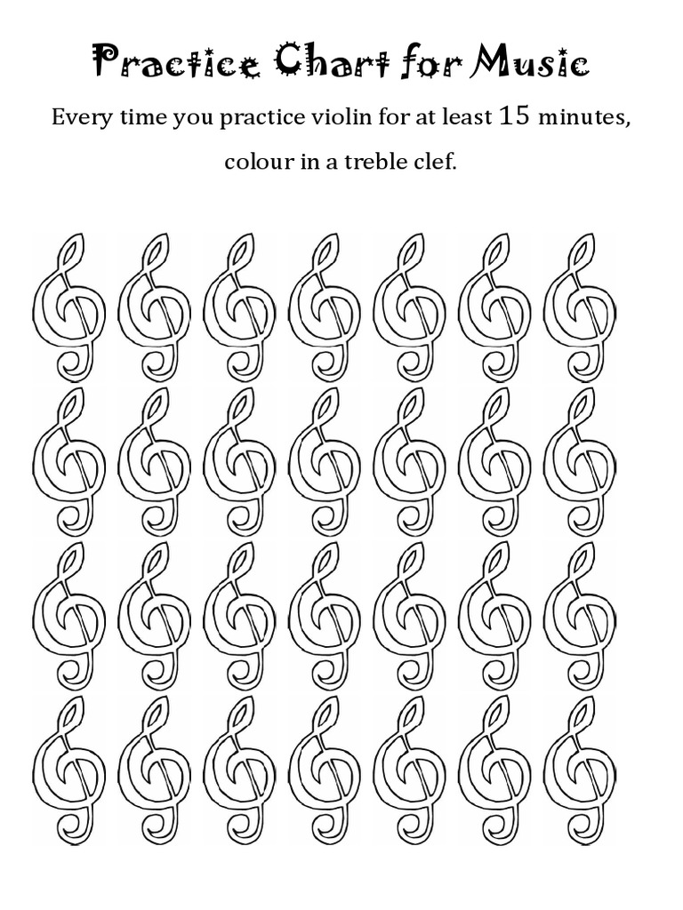 Violin Practice Chart Template | PDF | Musical Compositions ...