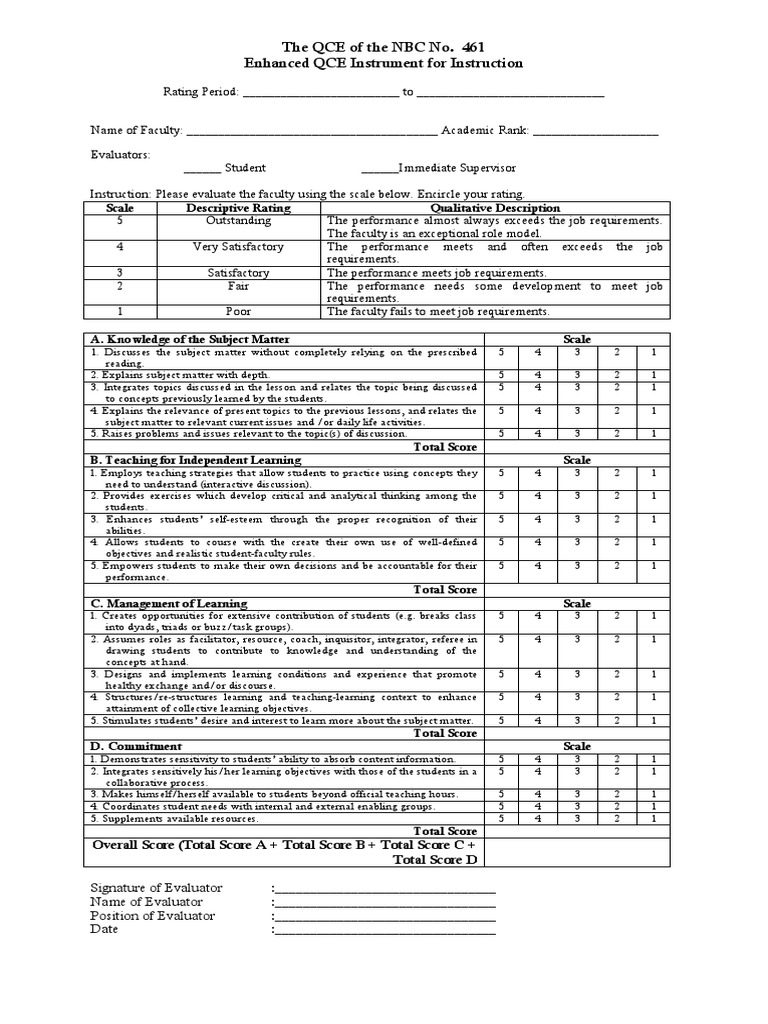 QCE Forms | PDF | Learning | Behavior Modification