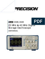 25 MHZ & 40 MHZ Digital Storage Oscilloscope: Model