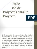 Procesos de Dirección de Proyectos para Un Proyecto