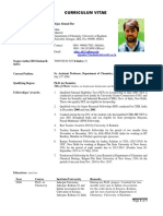 Curriculum Vitae: Aijaz - N5@yahoo - Co.in Aijazdar@kashmiruniversity - Ac.in