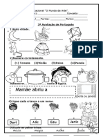 Prova Jardim 3 Avaliação 2018