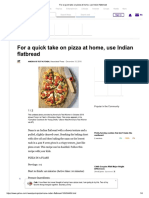 Indian Flat Bread Pizza