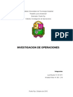 La Investigación de Operaciones