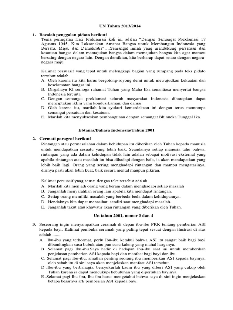 Kumpulan Teks Pidato 4 Paragraf Kumpulan Referensi Teks Pidato