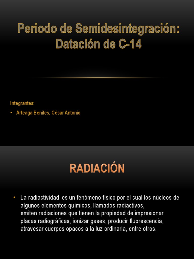 Periodo de Semidesintegración Datación Del Carbono 14 Descargar