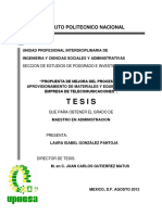 Proceso de Aprovisionamiento en Una Empresa de Telecomunicaciones