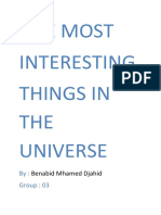 The Most Interesting Things in THE Universe: Benabid Mhamed Djahid