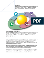 Ciclo de Deming o Ciclo PDCA