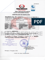 Ma Service Certificado Camión Pluma Patente DL BP - 11 Empresa Arrimet L...
