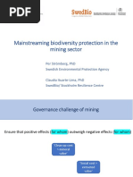 Mainstreaming Biodiversity Protection in the Mining Sector