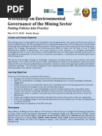 Agenda - Kwale Workshop On Environmental Governance of The Mining Sector