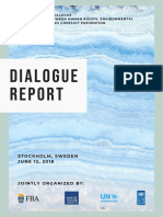 Stockholm Dialogue Report 