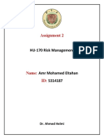 Assignment 2: HU-170 Risk Management