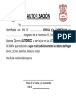 Autorización Promo