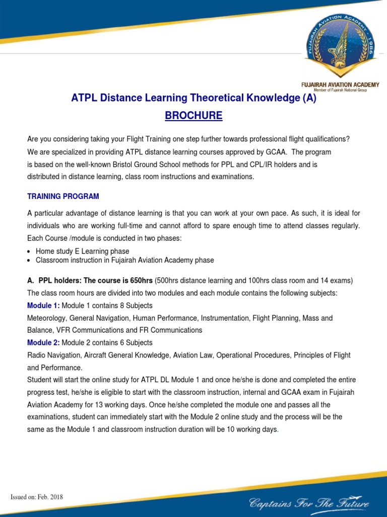 ATPL Distance Learning - Brochure PDF | PDF | Distance Education | Test ...
