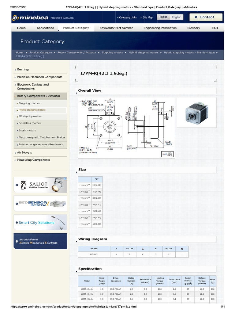 17PM-K Hybrid Stepping Motors Overview | PDF | Science & Mathematics