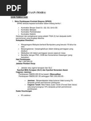 Skim Pembiayaan Mara Spike Pdf