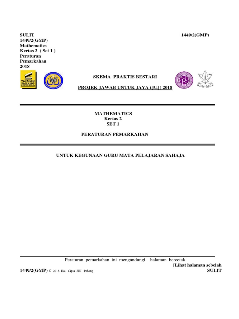 Skema Praktis Bestari Kertas 2 Set 1 Pdf