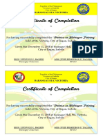 Pabasa Certificate