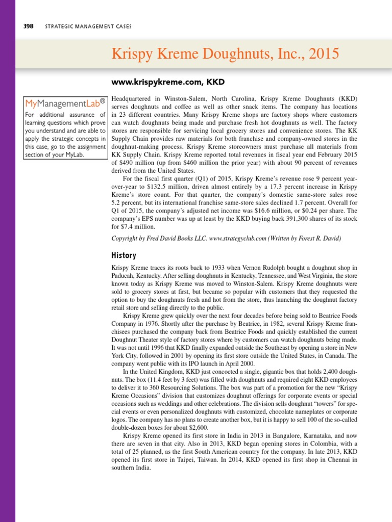 Case Study - Krispy Kreme Doughn | PDF | Retail | Business, image size:768x1024