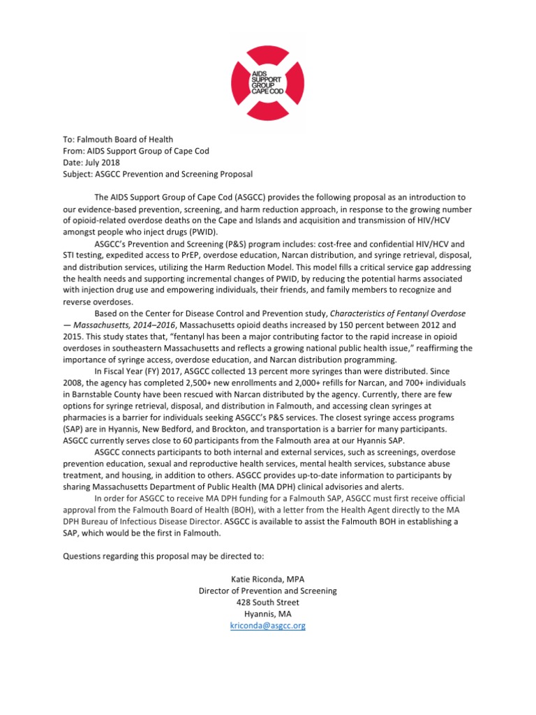 AIDS Support Group of Cape Cod Prevention and Screening Proposal PDF