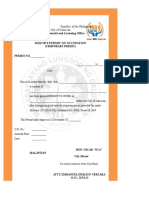 BPLO Occupation - 2 TEMPORARY