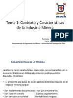 Contexto y Caracteristicas de La Industria Minera