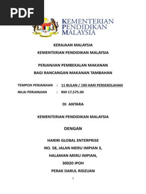 Perjanjian Rmt 2019 Pdf
