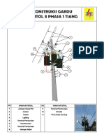 Konstruksi Gardu Cantol 3 Phasa 1 Tiang