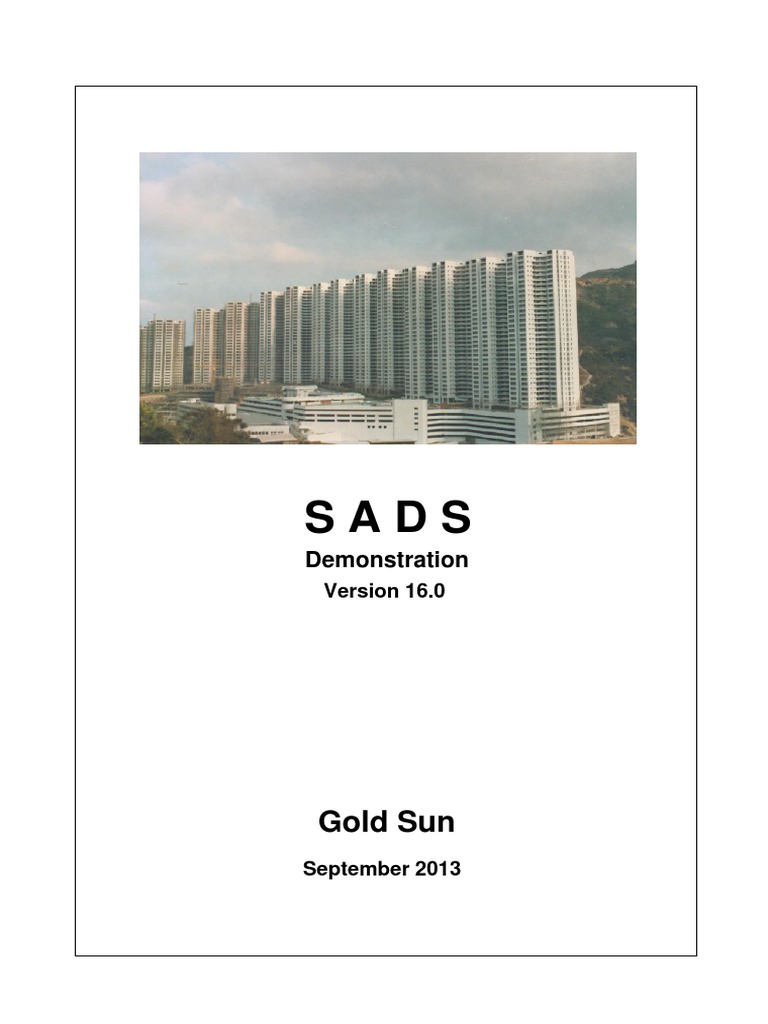 SADS Software Version 16 Overview | PDF | Framing (Construction) | Beam ...