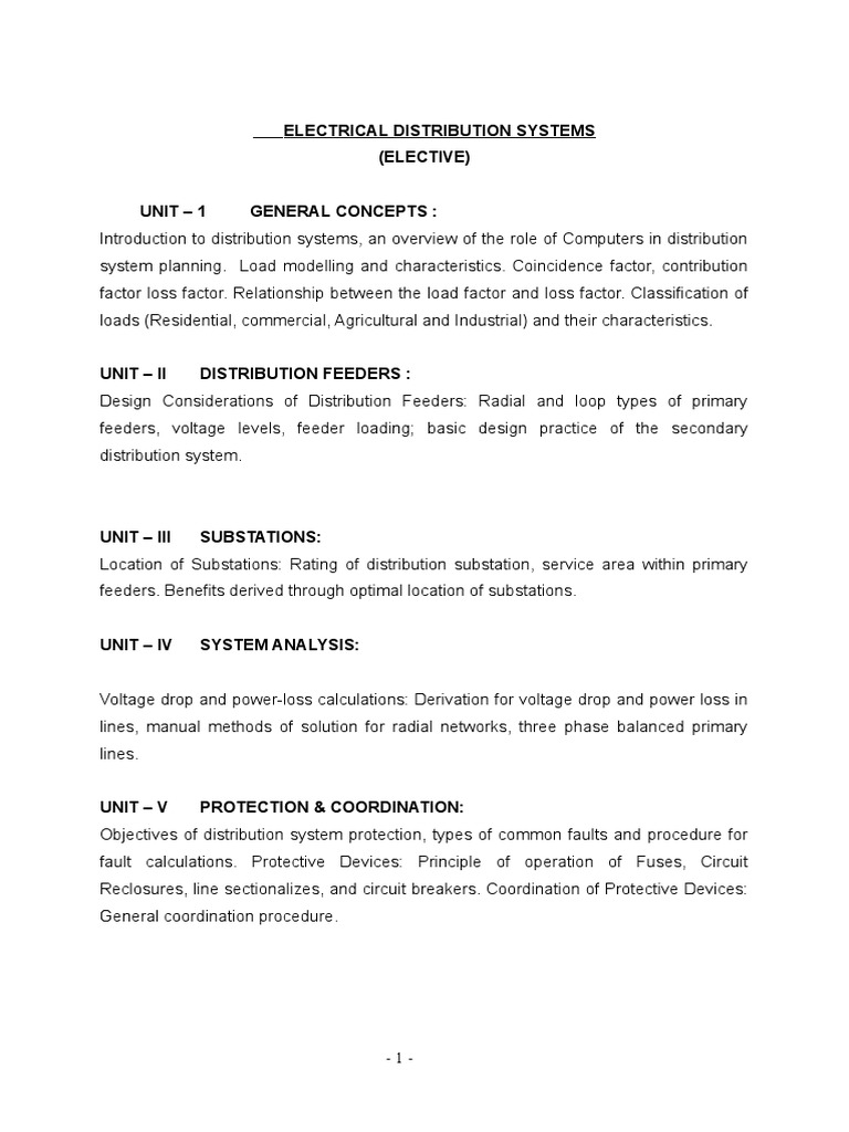 EDS Load Calculation Overview | PDF | Electric Power Distribution ...