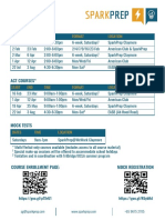 SparkPrep SG - Course Schedule