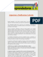 Artículo - Asignaciones o Bonificaciones Laborales