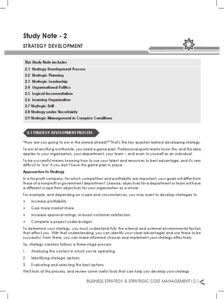 Strategy Development PDF | PDF | Strategic Management | Swot Analysis