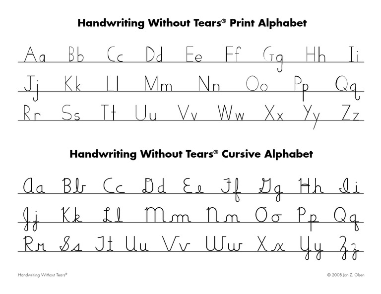 HWT Alphabet | PDF for Free Printable Handwriting Without Tears Pdf