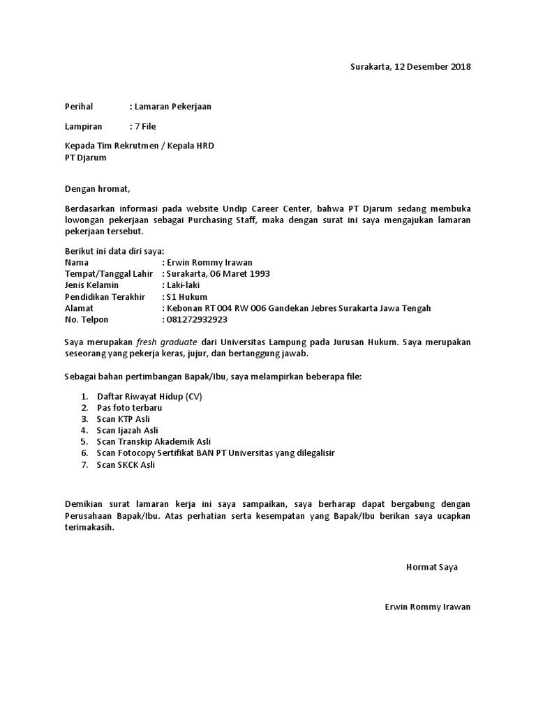 Lamaran Kerja Pt Djarum