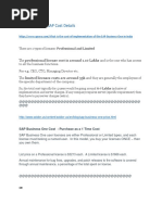 SAP Cost Details: SAP Business One Cost - Purchase As A 1 Time Cost