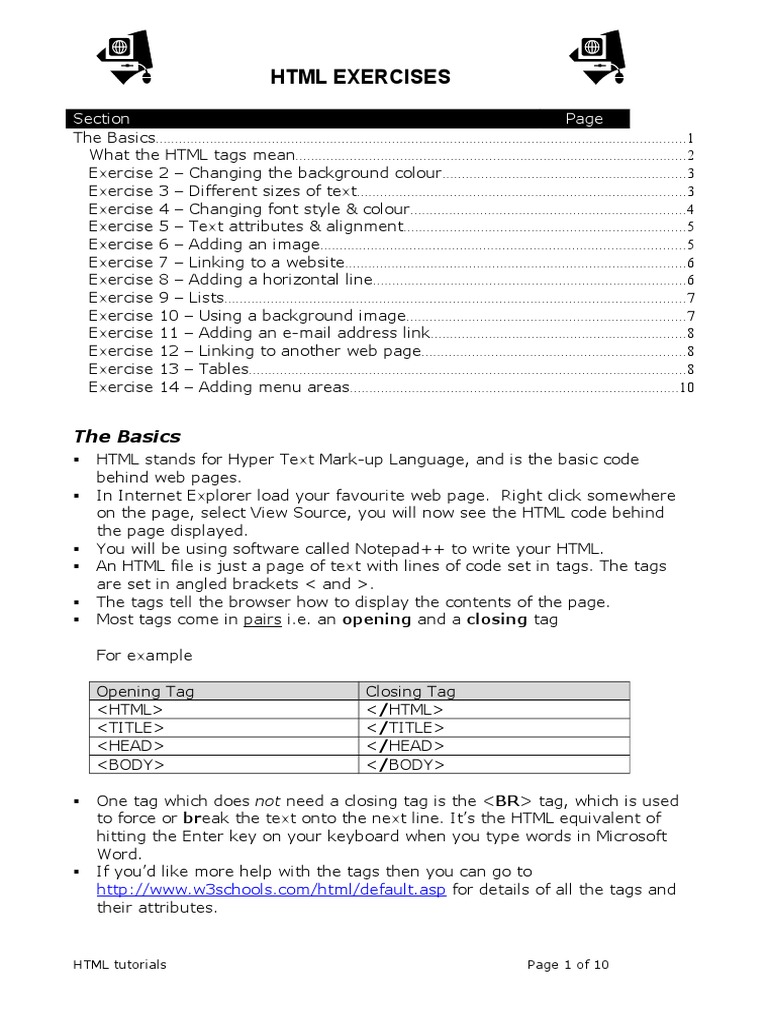 HTML Tutorials | PDF | Html Element | Hyperlink