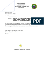 Authority of Norma Talang, RHMPP in Magsaysay, To Attend Bemonc Training at DRMC, Tagum City On December 9-15, 2018 On Official Time Only