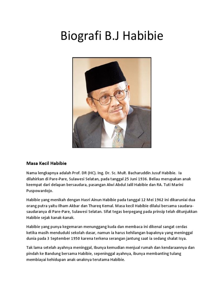 Biografi B J Habibie