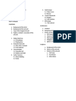 Format For The Portfolio Summary of Artworks Part I: Introduction Lectures Part II: Artwork