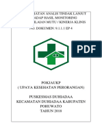 Bukti Kegiatan Tindak Lanjut Terhadap Hasil Monitoring