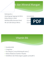 Karakteristik Vitamin B6 Dan Mangan