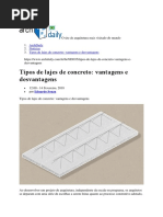 ArchDaily VAntagens e Desvantagem Da Laje de Concreto