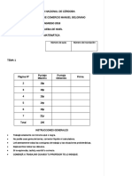 Examen Modelo Matemática 2018 1